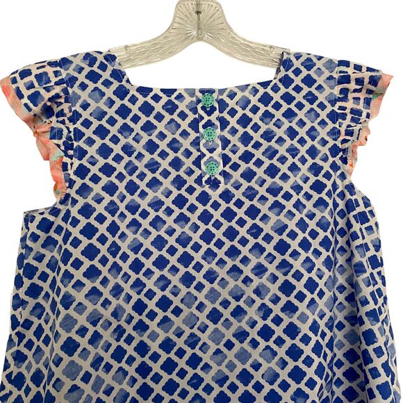 NWT MATILDA JANE Girls Sz 14 Wandering Waters 435 Top Blouse Flutter Sleeves - Picture 11 of 12
